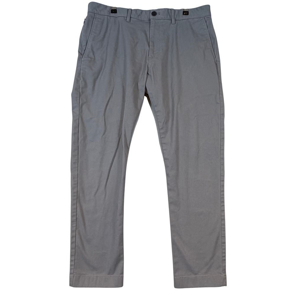 J.Crew Flex Slim Chino Pants Mens 34x30 Grey Cotton Blend Stretch Twill Preppy
